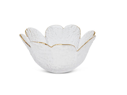 Medium Gold Rim Flower Shaped Bowl