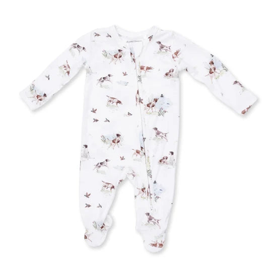 Angel Dear Pointer Pups & Duck Buddies 2-Way Zipper Footie