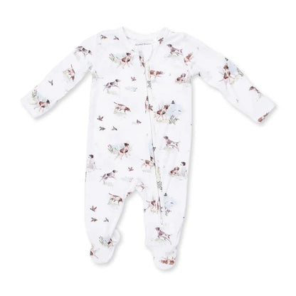 Angel Dear Pointer Pups & Duck Buddies 2-Way Zipper Footie