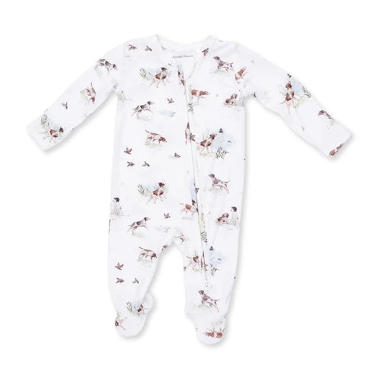 Angel Dear Pointer Pups & Duck Buddies 2-Way Zipper Footie