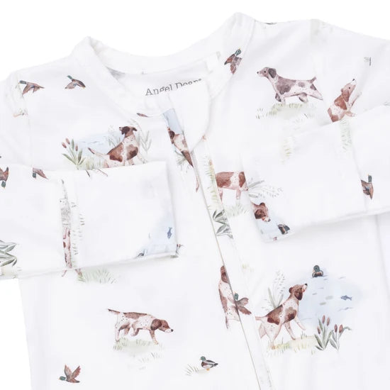 Angel Dear Pointer Pups & Duck Buddies 2-Way Zipper Footie