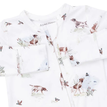 Angel Dear Pointer Pups & Duck Buddies 2-Way Zipper Footie