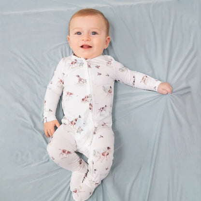 Angel Dear Pointer Pups & Duck Buddies 2-Way Zipper Footie