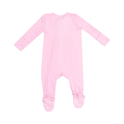 Angel Dear Solid Nosegay Pink 2-Way Zipper Footie