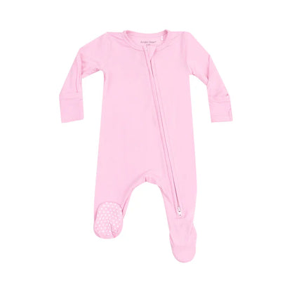 Angel Dear Solid Nosegay Pink 2-Way Zipper Footie