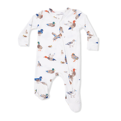 Angel Dear Ducks 2-Way Ruffle Zipper Footie