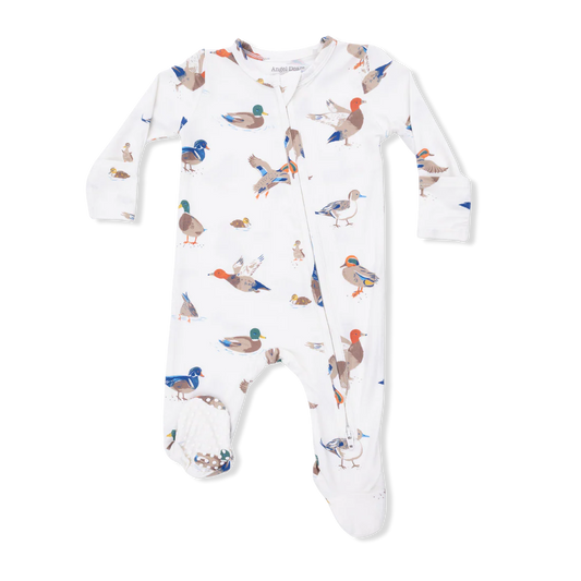 Angel Dear Ducks 2-Way Ruffle Zipper Footie