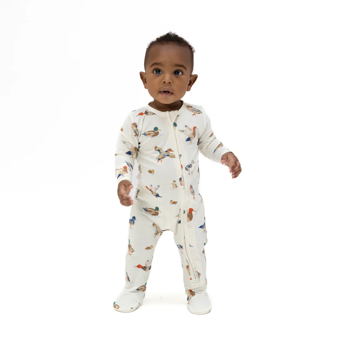 Angel Dear Ducks 2-Way Ruffle Zipper Footie