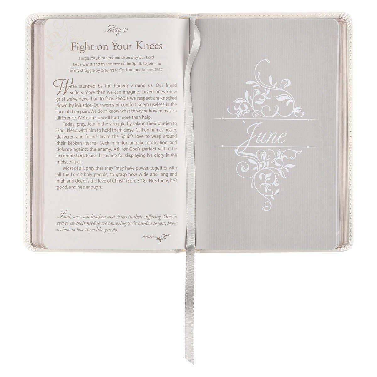 White Faux Leather Devotional for Mr. & Mrs.