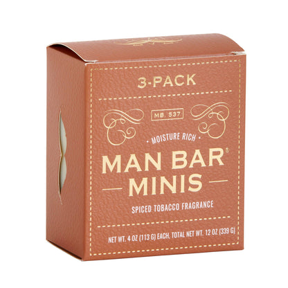 Man Bar Miniature 3pc Gift Set -  Spiced Tobacco