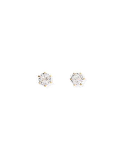 Helen Gold Screwback Stud Earrings