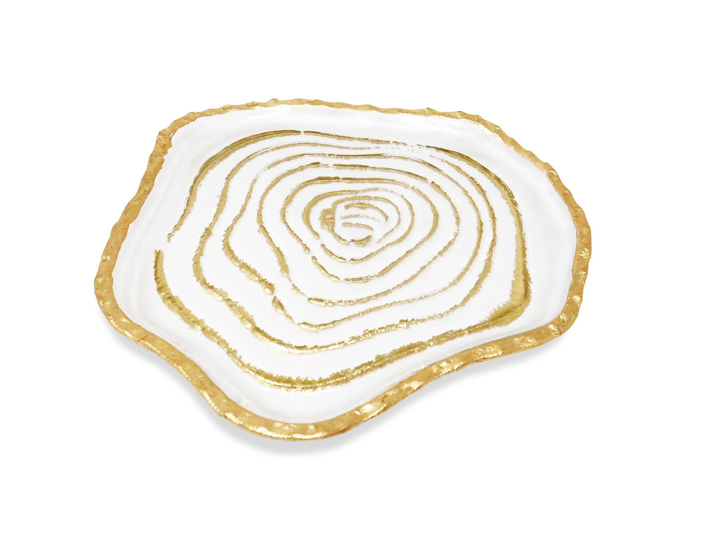 Gold Grained Glass Plate