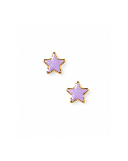 Nora Star Purple Screwback Stud Earrings