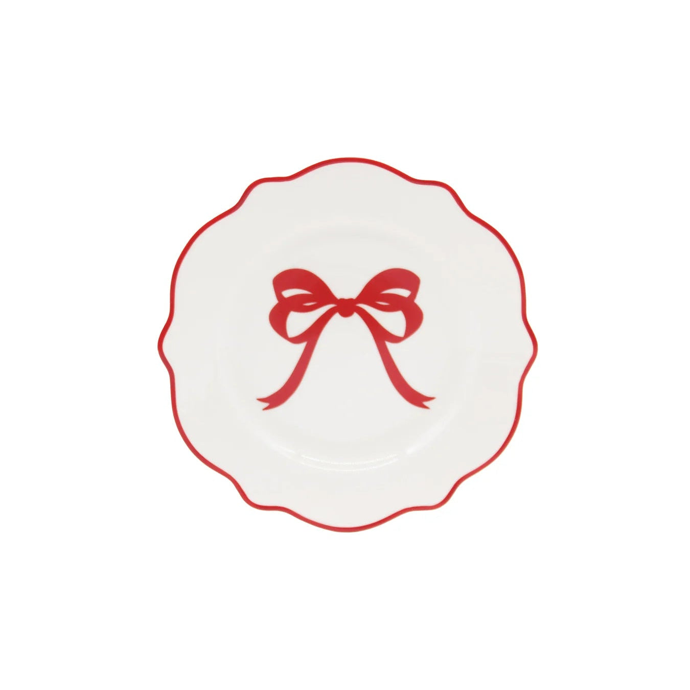 Scalloped Edge Bow Appetizer Plate