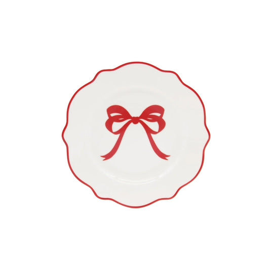 Scalloped Edge Bow Appetizer Plate