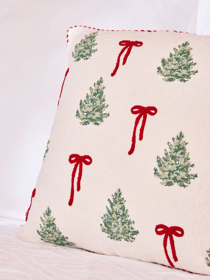Christmas Bows Square Pillow