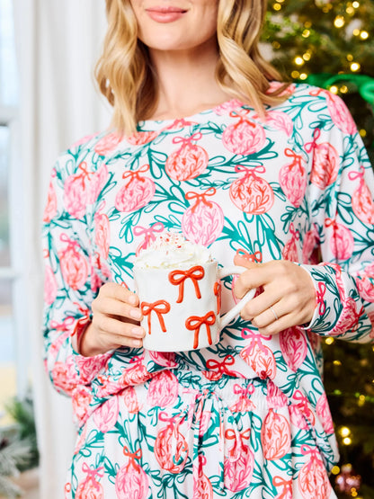 Sculpted Bows Ceramic Mug