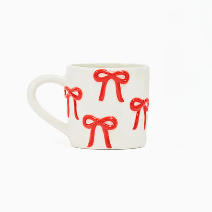 Sculpted Bows Ceramic Mug