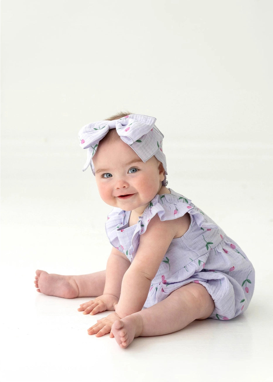 Baby Purple Tiny Tulip Romper