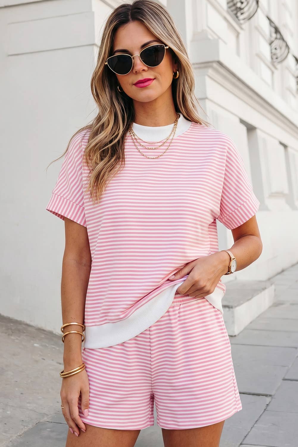Seaside Stripe Short Set