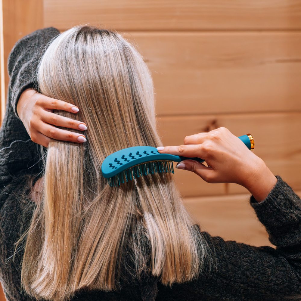 TELETIE Vented Hair Brush | Teal With It