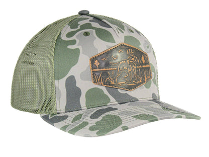 Dog Old School Camo Trucker Hat