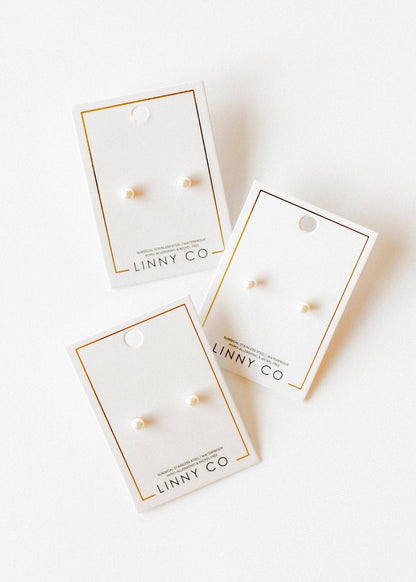 Payton Pearl White 5mm Screwback Stud Earrings