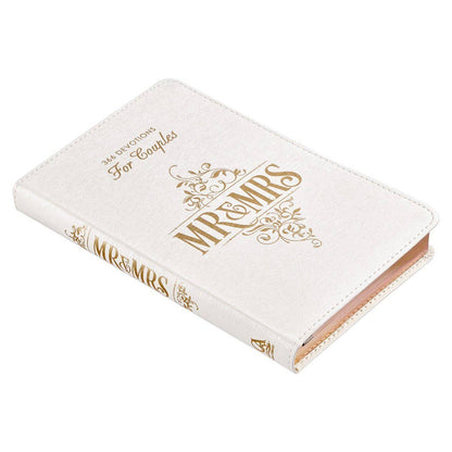 White Faux Leather Devotional for Mr. & Mrs.