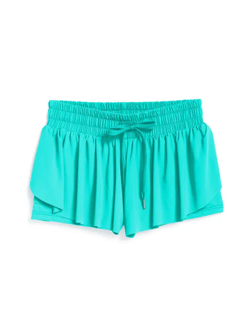 Youth Patina Green Butterfly Flowy Short