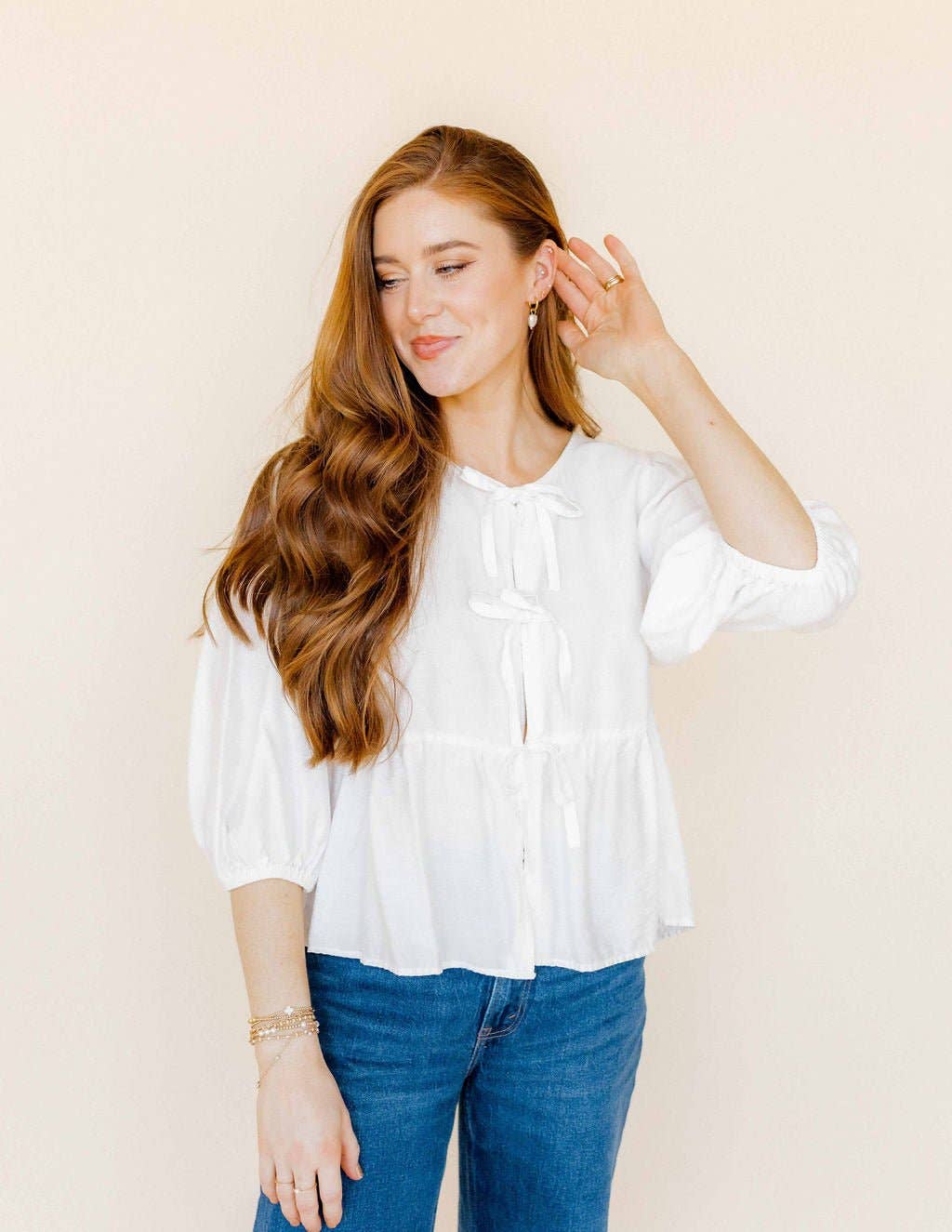 Sadie Gold Screwback Stud Earrings