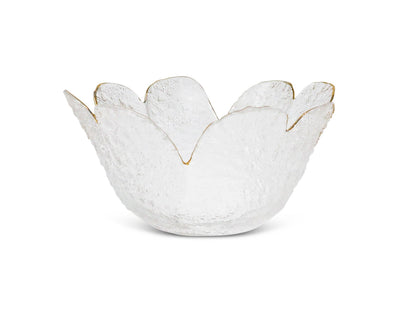 Medium Gold Rim Flower Shaped Bowl