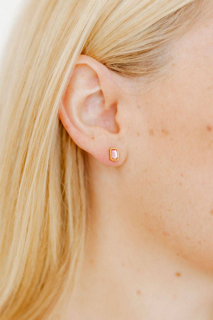 Madison Pink Screwback Stud Earrings