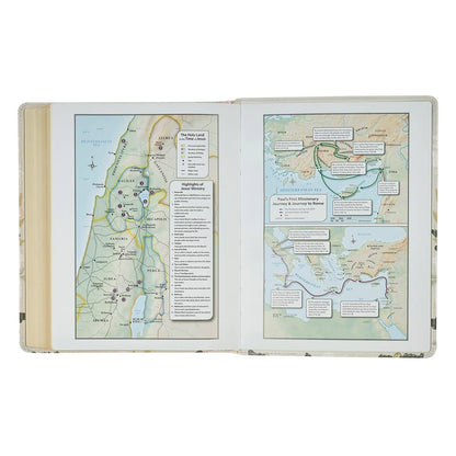 Floral Printed Ps 91:4 Faux Leather KJV Note-taking Bible