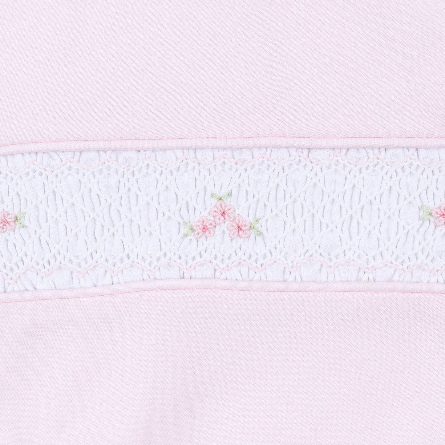 Magnolia Baby Pink Willow's Classics Smocked Short Sleeve Bubble