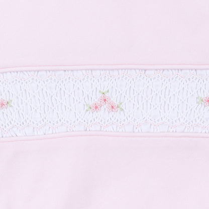 Magnolia Baby Pink Willow's Classics Smocked Short Sleeve Bubble