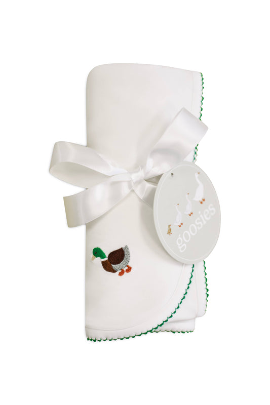 Mallard Ducks Pip Embroidered Blanket