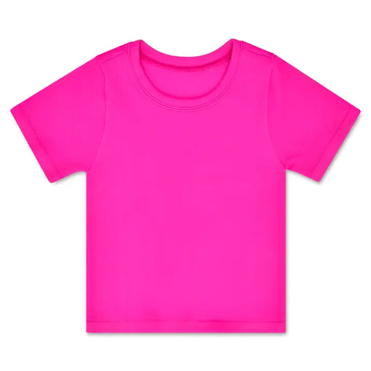 Youth Pretty Pink Ribbed Short Sleeve Shirt