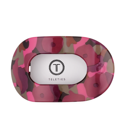 Round Flat TELETIE Clip | Large | Garden Glam