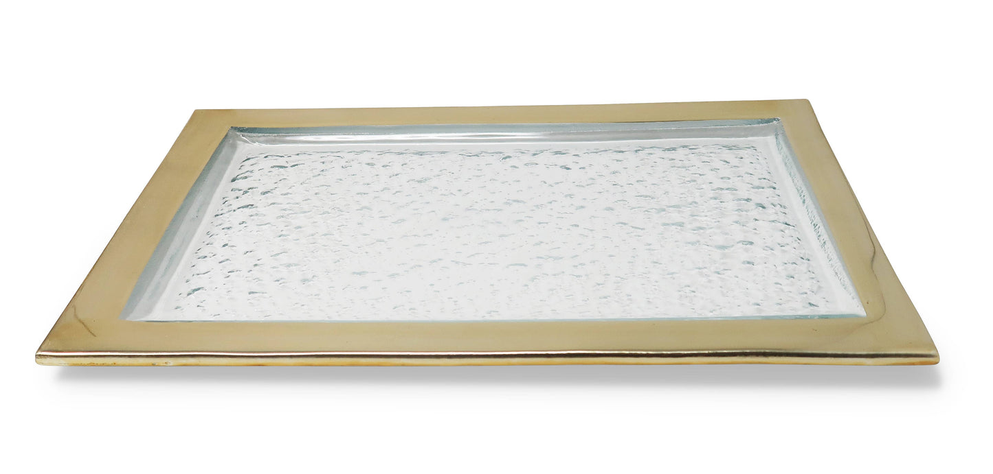Small Oblong Tray With Gold Border