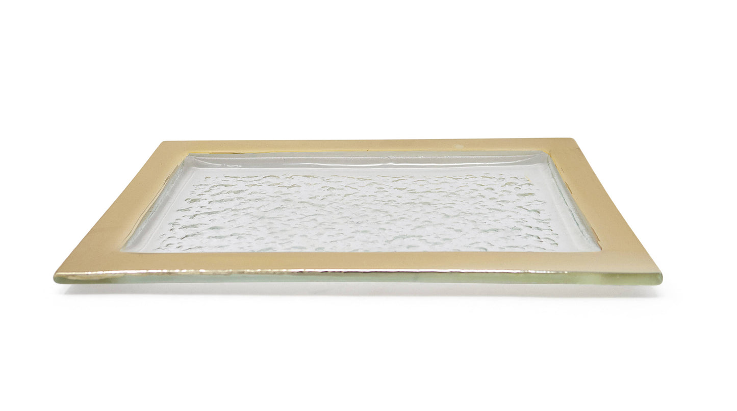 Small Oblong Tray With Gold Border