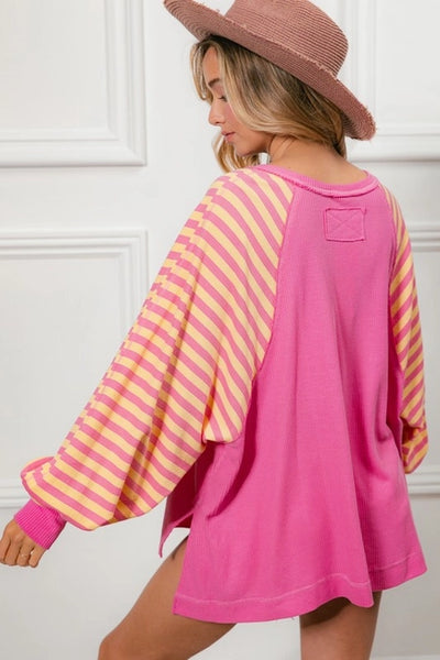 Pink Stripe Olivia Pullover