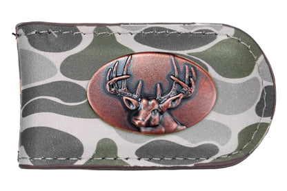 Brown & Tan Camo Buck Money Clip