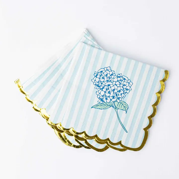 Hydrangea Paper Beverage Napkin Pack