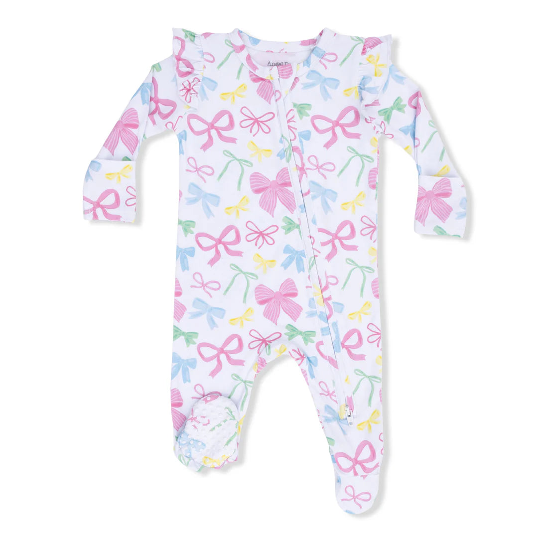 Angel Dear Sweet Bows 2-Way Ruffle Zipper Footie