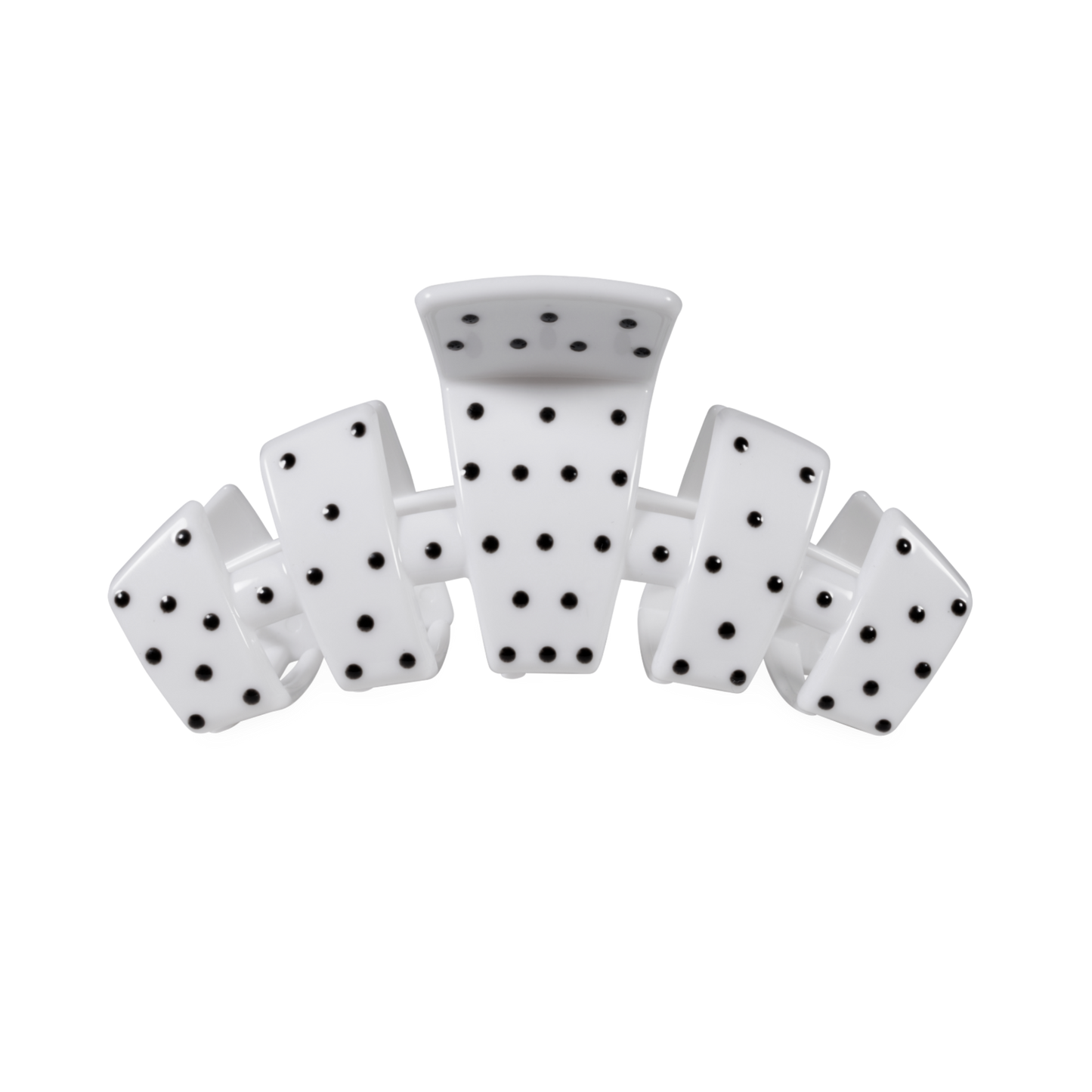 Medium Classic White Polka Dot Party TELETIE Clip