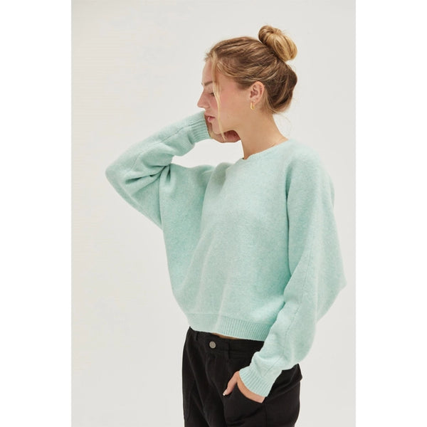 Mint Dolman Sleeve Emily Crew Neck Sweater