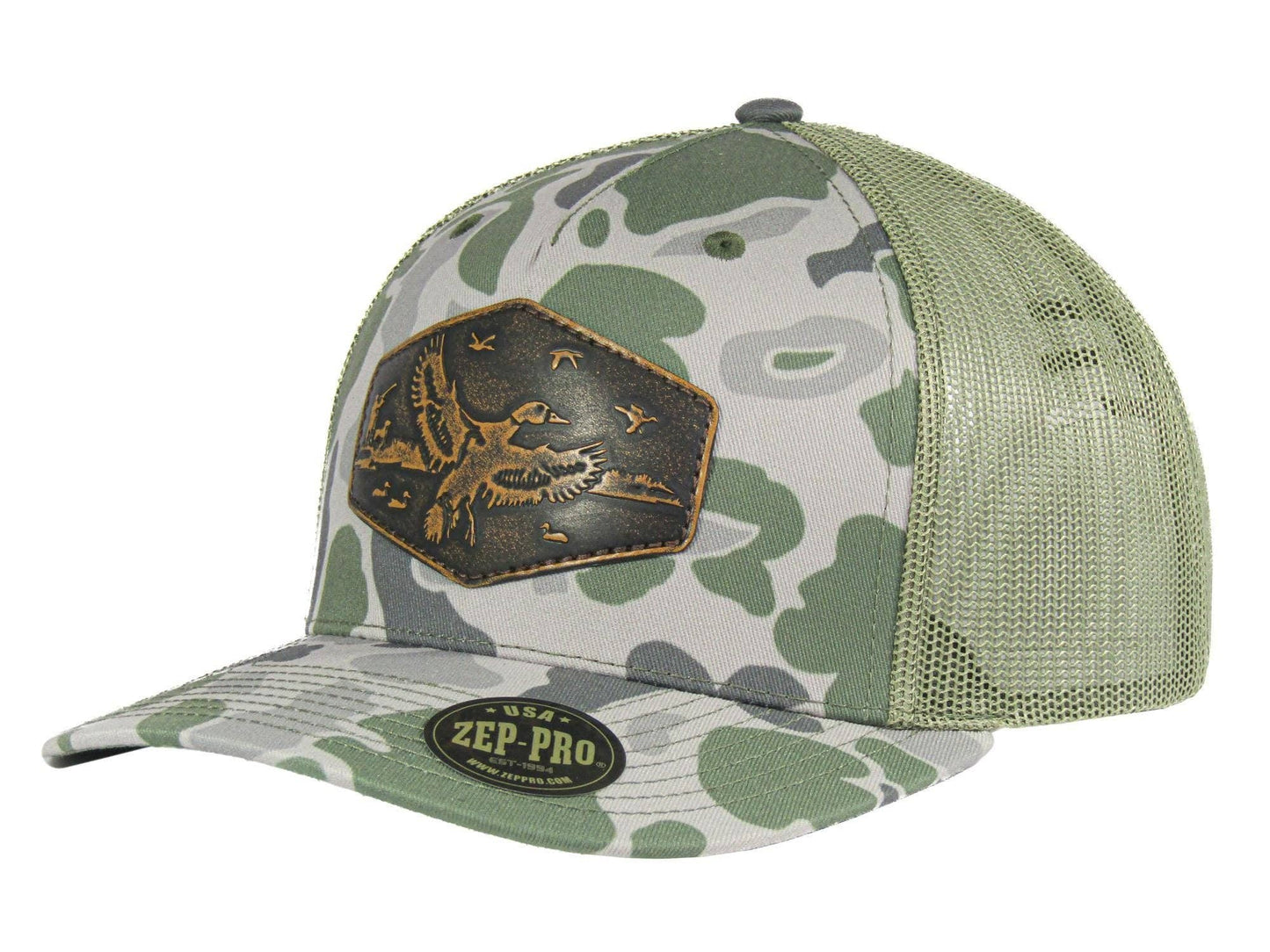 Green, Gray, & Camo Mallard Trucker Hat