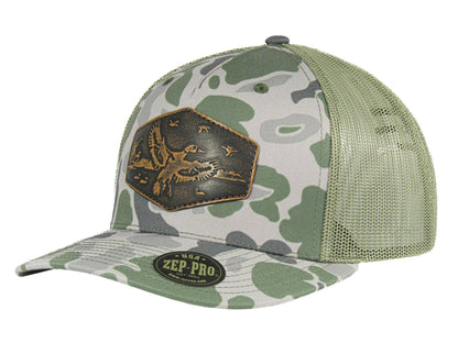 Green, Gray, & Camo Mallard Trucker Hat