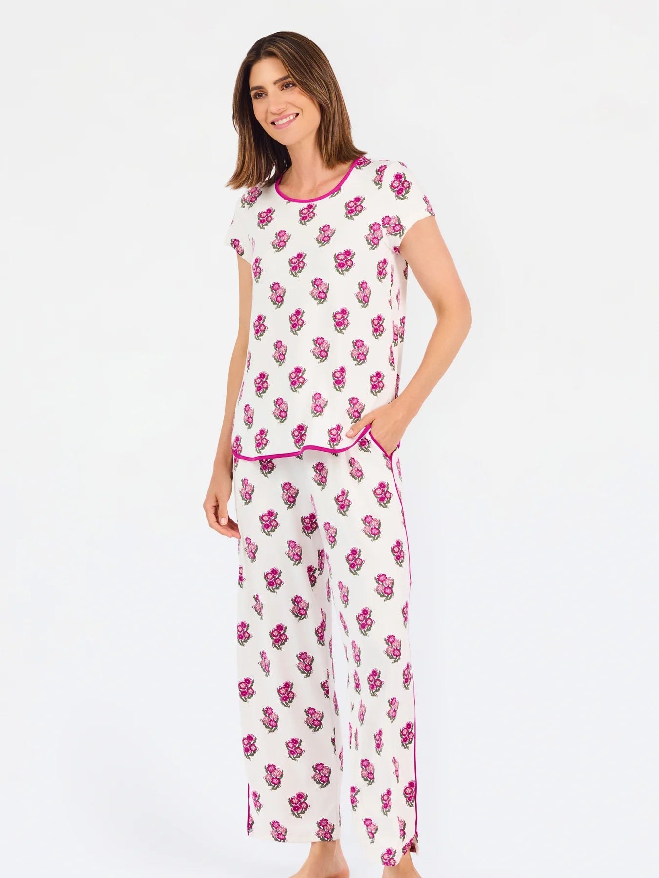 Fable Floral Pink Melody Pants Set