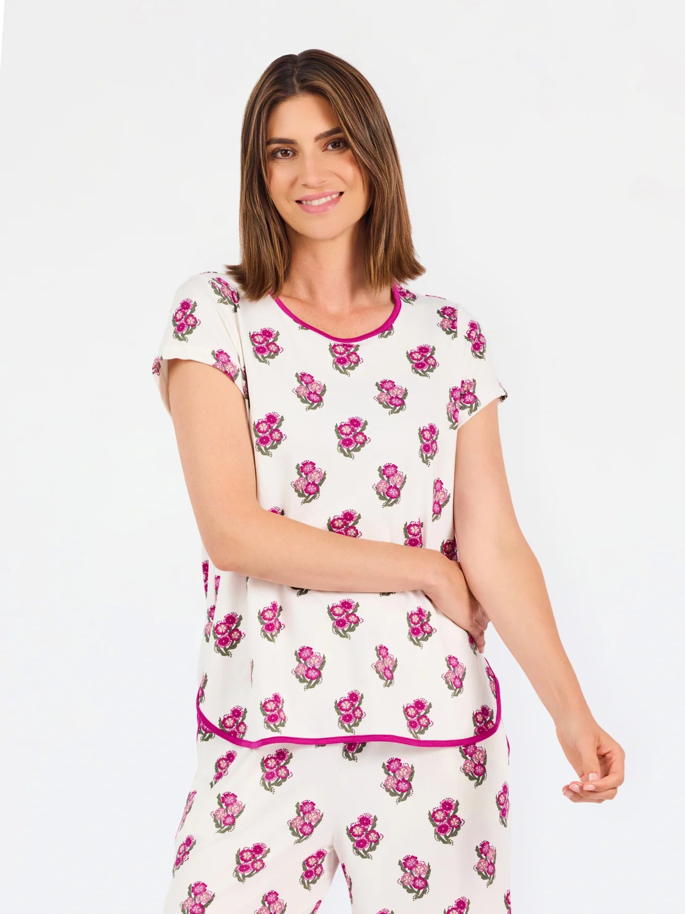 Fable Floral Pink Melody Pants Set